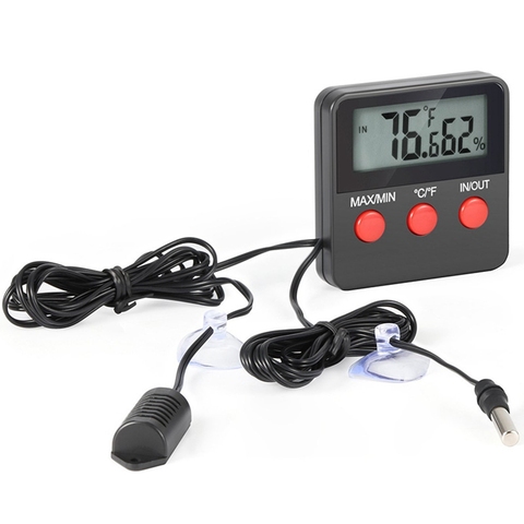 1Pc Accurate Digital Temperature Hygrometer Thermometer Hygrometer With Remote Sensor Inside Outside 65*65*15mm ► Photo 1/4