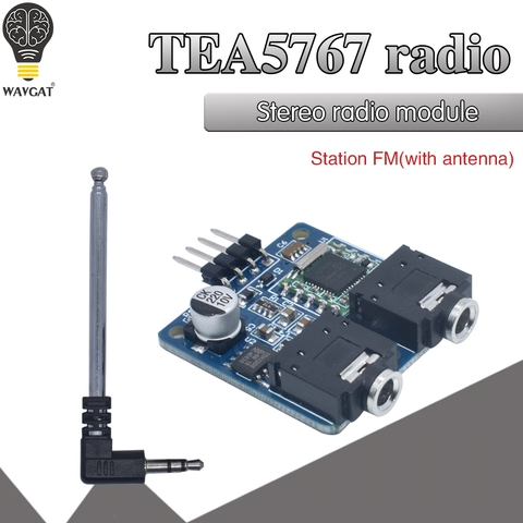 official TEA5767 FM Stereo Radio Module for 76-108MHZ With Free Cable Antenna ► Photo 1/6