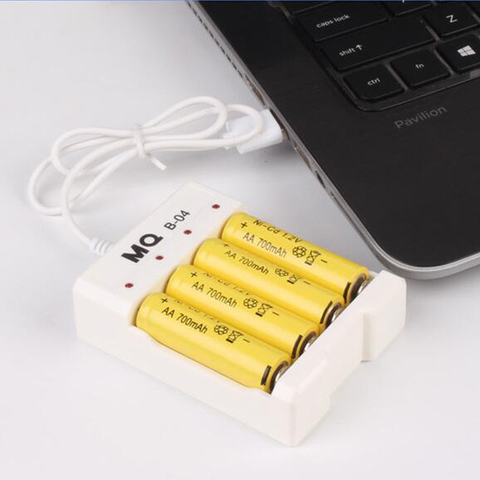 1x AA/AAA Battery Black Universal Intelligent 4 Slots Dual For 18650 Charging Fast USB Lithium Battery Charger Battery Station ► Photo 1/6