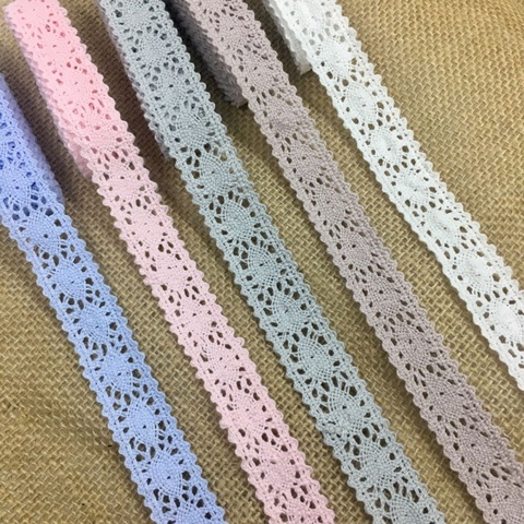 2Yards 2-6cm Crocheted Webbing Cotton Lace Trims for Handmade DIY Sewing Garments Accessories Wedding Deco Gift Floral Packing ► Photo 1/6