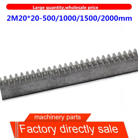 1pc Mod2 spur Gear rack right teeth 20*20 length 500/1000/1500/2000mm 45# steel  CNC parts modulus 2 M2 ► Photo 1/2