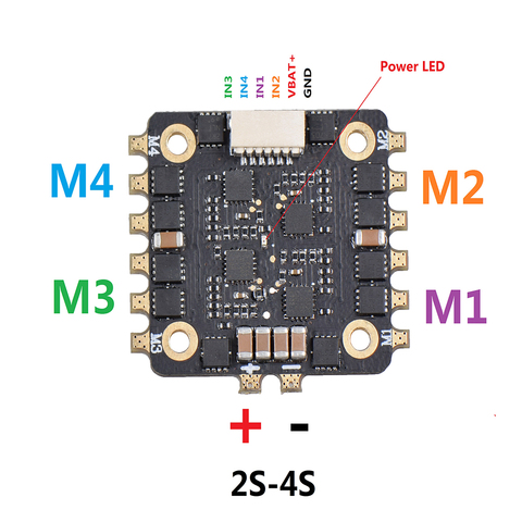 EM15A 25A 4 in 1 ESC BLHELI_S 20 * 20MM DSHOT600 Brushless ESC 2-4S For RC muiltitor Spare Parts Accs ► Photo 1/6