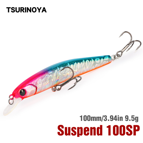 TSURINOYA NEW Suspending Minnow Fishing Lure DW70 100SP 100mm 9.5g Artificial Swimbait Wobbler Jerkbait Pike Bass Lure Crankbait ► Photo 1/6