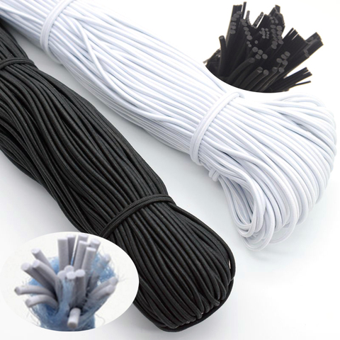 1/2/3/4/5mm High-Quality Round Elastic Band Cord Elastic Rubber white black Stretch rubber For Sewing Garment DIY Accessories ► Photo 1/6