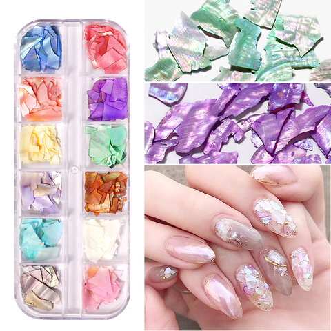 1 Box 3D Natural Shell Flakes Irregular Nail Art Decoration Gradient Broken Shell  Slices Nail Glitter Pearl Manicure Accessories - Price history & Review, AliExpress Seller - Misscheering Official Store