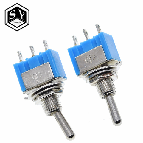 1Pcs DIY Toggle Switch ON-OFF-ON / ON-OFF 3Pin 3 Position Latching MTS-103 MTS-102 AC 125V/6A 250V/3A Power Button Switch Car ► Photo 1/6