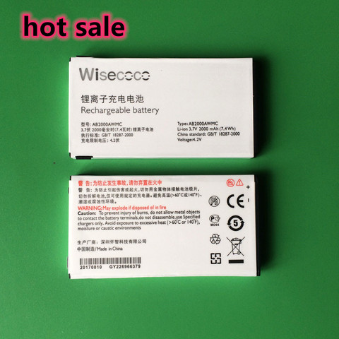 Wisecoco AB2000AWMC Battery For PHILIPS X130/X523/X513/X501/X623/X3560/X2300/X333+Tracking Number ► Photo 1/6