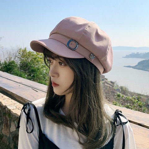 Foux Newsboy Caps Women Summer Autumn Thin Baker Boy Painter Casquette Octagonal Hat Beret Designer Retro England New Fashion ► Photo 1/6