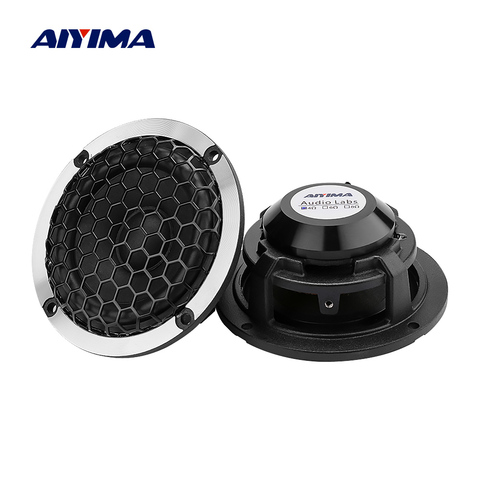 AIYIMA 2Pc 3Inch 4 8 Ohm 15W Midrange Speaker Wool Basin Aluminum Frame Car Loudspeaker Home Theater Full Range Speaker With Net ► Photo 1/6