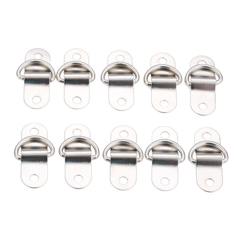 10 Pcs Metal Flat Seamless D Ring Hooks D Button Half Round Buckle Boats Garment Bags Hats DIY Handle Furniture Hardware 46*16mm ► Photo 1/6