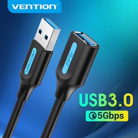 Vention USB Extension Cable USB 3.0 Male to Female Cable USB 3.0 2.0 Extender Data Cord for Smart TV SSD PS4 USB Cable Extension ► Photo 1/6