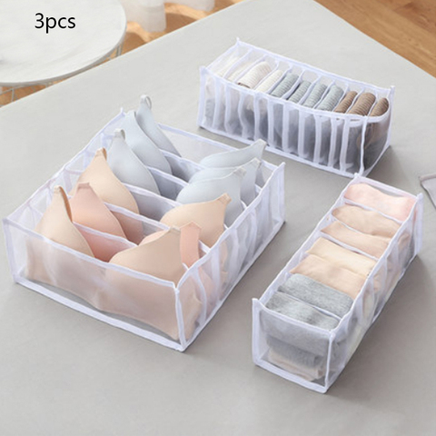 Foldable Drawer Organizer Closet Storage Box Clothes Drawer Mesh Separation  CASE