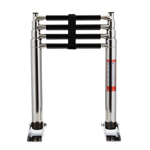 4 Step Stainless Steel Telescoping Boat Ladder Swim Step Over Platform 116 cm Folding Ladder ► Photo 1/6