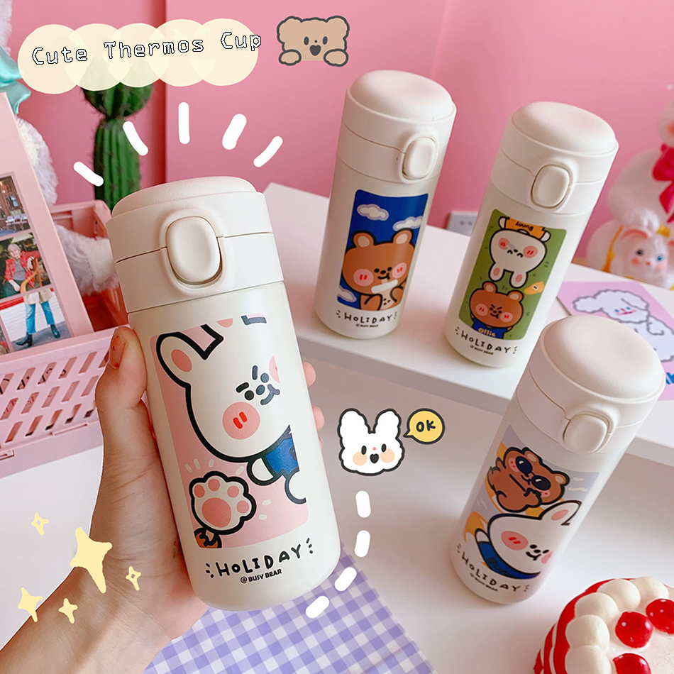 Creative Cartoon Cute Thermos Bottle Portable Bullet Cover 304