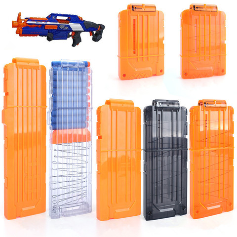 6-18 Orange Reload Clip For Nerf Magazine Round Darts Replacement Toy Gun Soft Bullet Clip For Nerf Blaster arma de brinquedo ► Photo 1/6