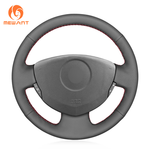 MEWANT Black Artificial Leather Steering Wheel Cover for Renault Clio 2 2001-2008 Twingo 2 2007-2014 Dacia Sandero 2008-2012 ► Photo 1/6