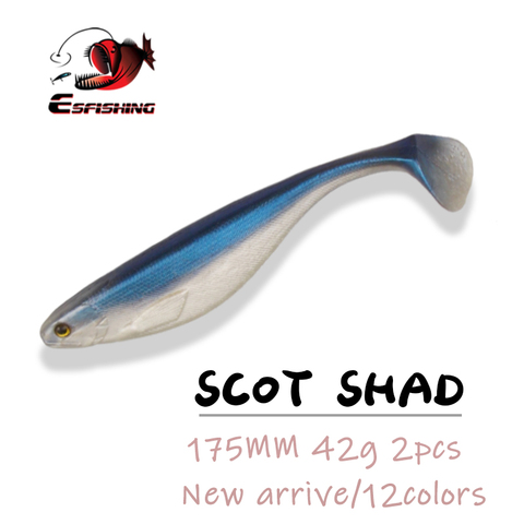 ESFISHING Soft Bait New Scot Shad 175mm 42g  Fishing Lures Soft Lure Large Fishing Tackle Carp Pesca Lures Trout Lure ► Photo 1/6