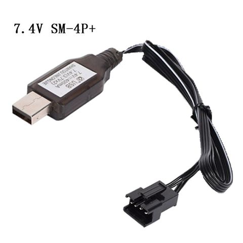 1Pc 7.4v (3.7v x2) Charger SM-4P Li-ion battery Electric RC Toys car boat USB Charge Cable ► Photo 1/6