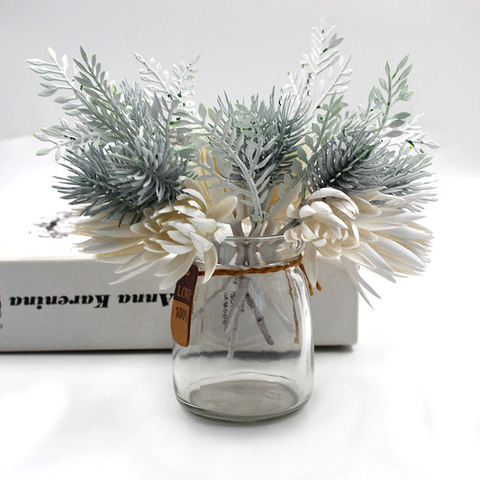 1Pcs Fake Plant Pine Grass Bouquet Artificial Flowers Christmas Wedding Party Home Decoration DIY Handmade Craft Scrapbook Gifts ► Photo 1/6