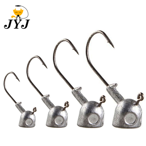 High Quality5pcs 3.5g/7g/10g/14g/18g Lead Head jig hook Bait hard Fishing Hooks For Soft Lure Fishing Tackle Deep Water Bullet ► Photo 1/6