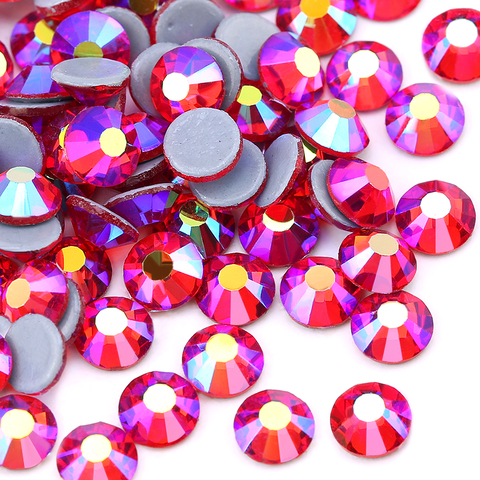 QIAO Light Siam AB Hotfix Rhinestones For Clothing&Wedding Garment Flat Back Hot Fix Crystals Rhinestone Accessories ► Photo 1/6