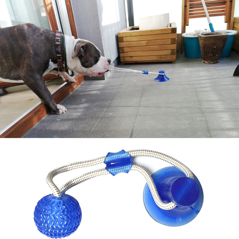 Interactive Pet Dog Toys Suction Cup Ball Elastic Ropes Dog Toy Rubber Chew  Ball Cleaning Teeth Training Pet Toys For Dogs Cats