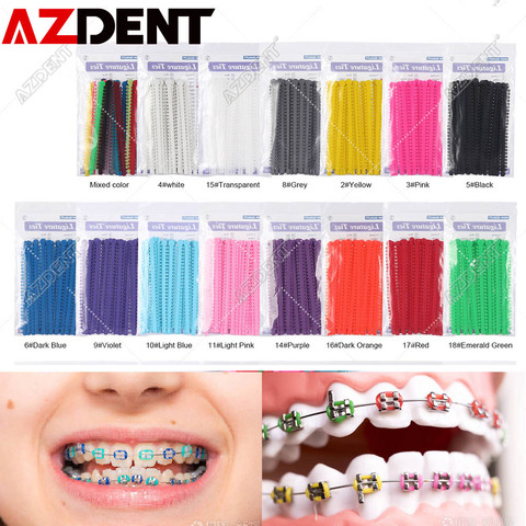 1000pcs=20sticks Azdent Dental Orthodontic Ligature Ties Elastic Rubber Tooth ands Dentist Tools Braces Teeth Orthodontics ► Photo 1/6