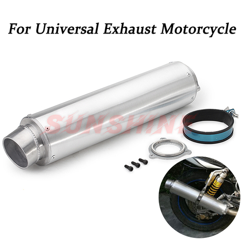 Motorcycle Exhaust Universal Pitbike Muffler Motorcross Modified Stainless Steel WRS Pipe For HONDA CB400 CB500F CB500X CBR300 ► Photo 1/6