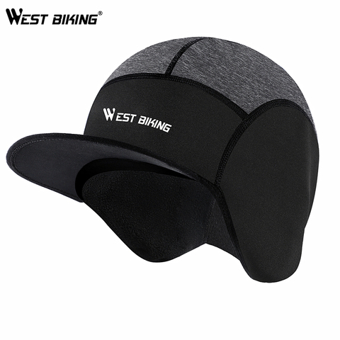 WEST BIKING Winter Cycling Caps Warm Fleece Bike Helmet Hat Outdoor Sport Skiing Snowboard Running Bicycle Men Women Cycling Cap ► Photo 1/6