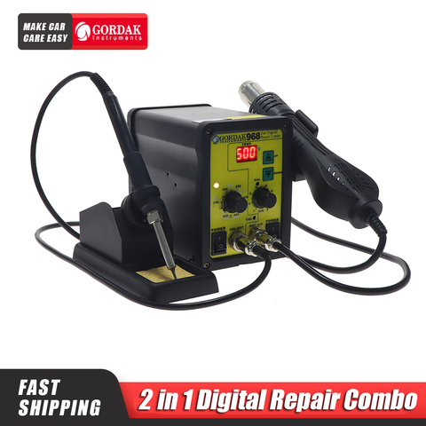 GORDAK 968 hot air gun desoldering station two in one digital display desoldering station 936 electric ferrochrome hot air table ► Photo 1/6