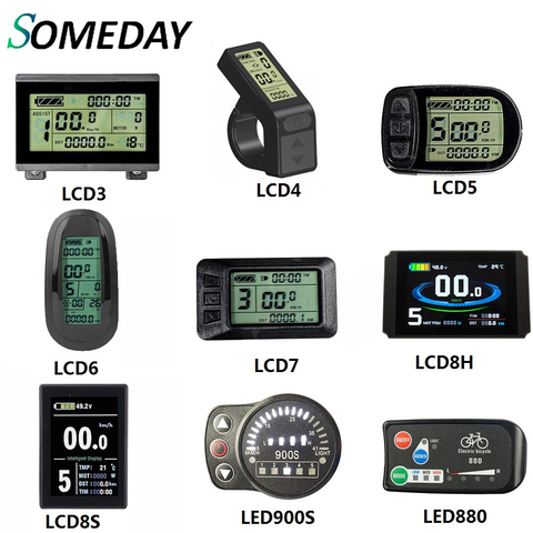 SOMEDAY Electric Bicycle KT Display LCD3/LCD3U/LCD4/LCD5/LCD6/LCD6U/LCD7U/LCD8H/LCD8S/LED880/LED900S 36V/48V/72V For E-bike ► Photo 1/6