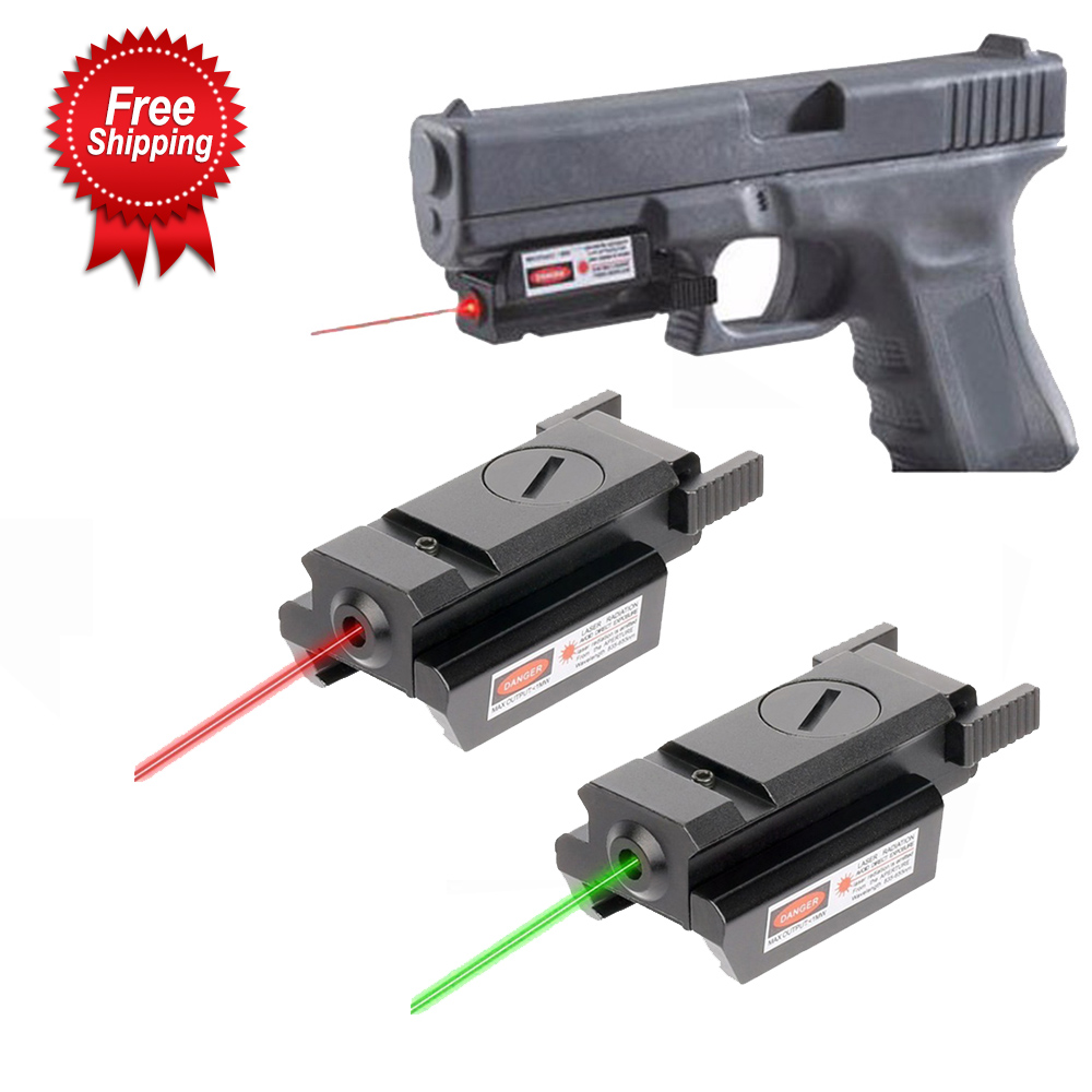 LED Flashlight Combo Pistol Red/Green Laser Sight Fits 20mm Rail Pistol-Rifle 