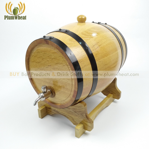 1.5 Liters 3 Liters Wood Barrel Vintage Oak Home Brew Beer Keg Tap Dispenser for Rum Pot Whisky Wine ► Photo 1/6