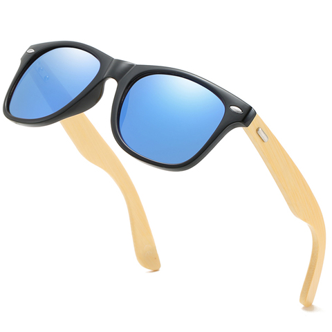 16 color Bamboo Sunglasses Men Wooden Sunglasses Women Brand Designer Mirror Original Wood Sun Glasses retro de sol masculino ► Photo 1/6