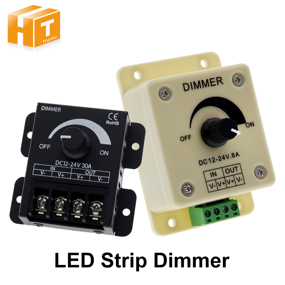 led dimmer 2 dc 12v-24v 8a manual dimmer adjustable brightness for