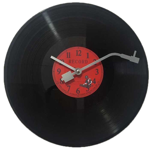 European Retro Nostalgic Ultra-Quiet Clock Vinyl Record Personality Wall Clock Cafe Bar Decorative Wall Clock ► Photo 1/6