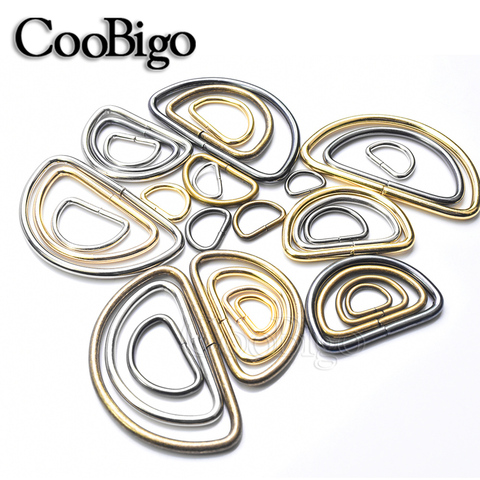 10pcs Metal D Ring Buckle Bag Strap D-rings Accessories For DIY Belt Backpack Shoes Cat Dog Collars Black Bronze Silver Color ► Photo 1/6
