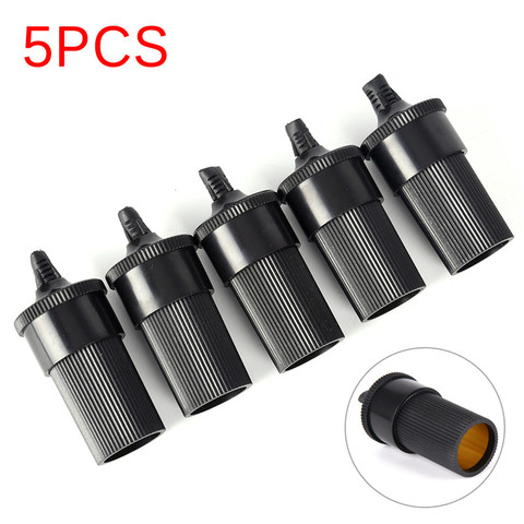 5Pcs/Lot 12V 24V DIY Extension Female Cigarette Lighter Cord Inline Socket Connector Conversion Plug Car Accessory Wholesale ► Photo 1/6