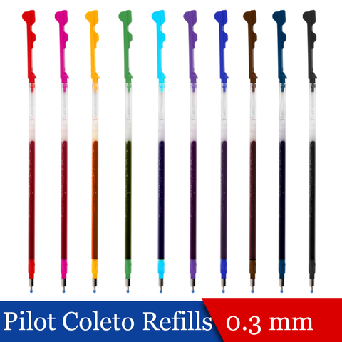 LifeMaster 6pcs/lot Pilot Hi-Tec-C Coleto Gel Multi Pen Refill - 0.3 mm Black/Blue/Red/ 15 colors available ► Photo 1/6