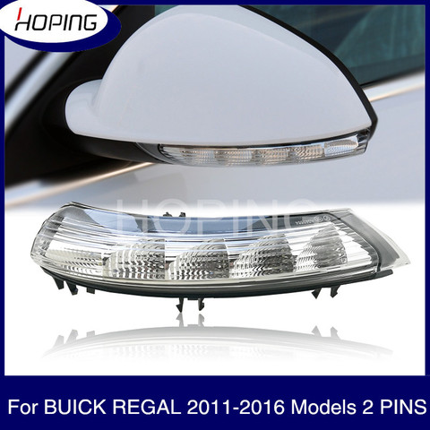 HOPING Left Right LED Rearview Mirror Turn Signal Light Lamp For Buick Regal 2011 2012 2013 2014 2015 2016 2PINS ► Photo 1/6