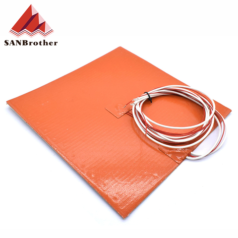 Silicone Heated Bed Heating Pad Waterproof 220/300x300/310/235/400 mm 12V/220/110 V for 3D printer Ender-3 cr10 Parts hot bed ► Photo 1/1