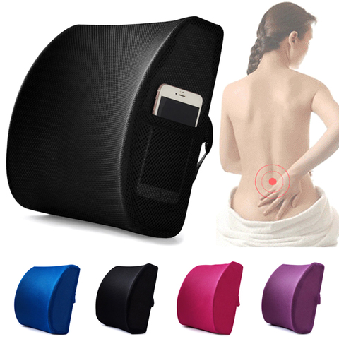 Car Memory Foam Cushion Back Waist Support Travel Pillow Breathable Healthcare Lumbar Chair Pillows for Home Office Relieve Pain ► Photo 1/6