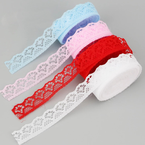 (10 yards/roll) 15mm white Lace fabric Webbing Decoration Lovely gift packing Material ► Photo 1/6