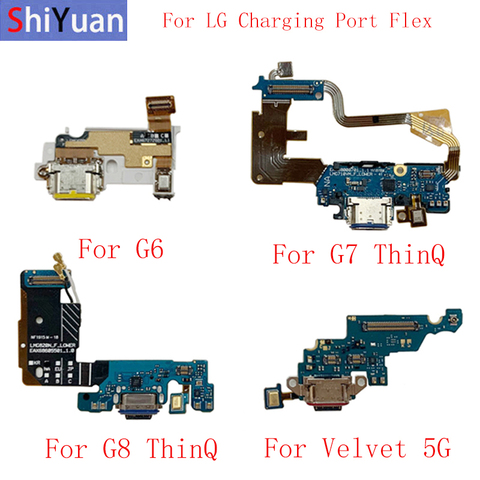 USB Charging Dock Port Connector Board Parts Flex Cable For LG G5 G6 G7 ThinQ G8 ThinQ Velvet 5G G8S ThinQ Replacement Part ► Photo 1/6