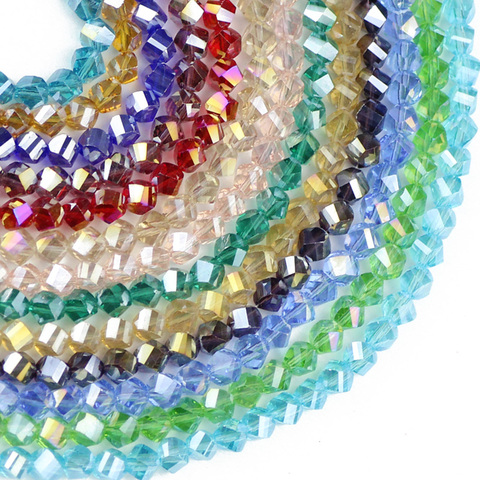 JHNBY Twist Faceted Austrian crystal beads 50pcs 6mm High quality glass crystal Loose beads handmade Jewelry bracelet making DIY ► Photo 1/5