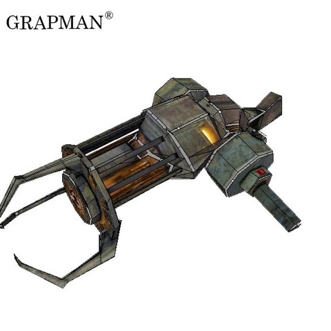 Paper Model HD Drawings Half-Life 2 Science Fiction Pistol ► Photo 1/1