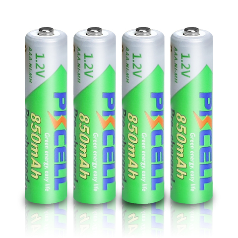 PKCELL battery AAA 850mah 1.2V NIMH AAA rechargeable battery pre-charge low self discharge aaa batteries for camera flashlight ► Photo 1/4