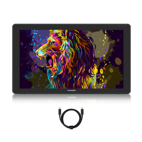 HUION 21.5 inch Kamvas 22 Plus Graphic Tablet Anti-glare etched glass Pen Tablet Monitor 140% sRGB Pen Display Support Android ► Photo 1/6