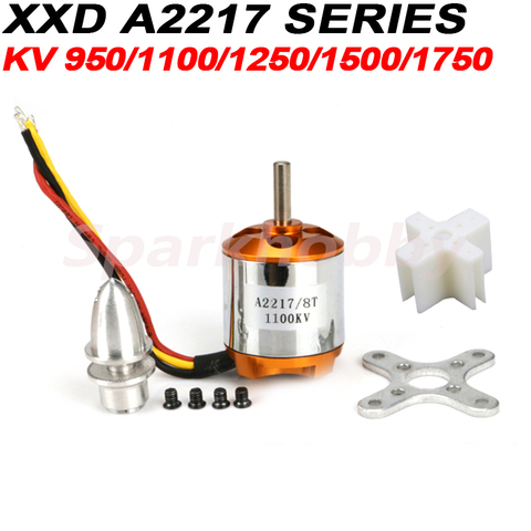 NEW 1PC XXD A2217 950KV/1100KV/1250KV/1500KV/1750KV With Motor Mount Outrunner Brushless Motor For RC Quadrocopter Multi-copter ► Photo 1/6