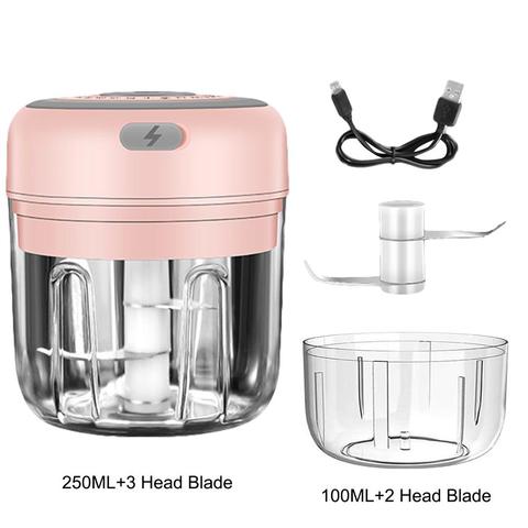 250/100ML Electric Mini Garlic Chopper USB Charging Masher Press Mincer Vegetable Chili Meat Grinder Food Chopper Kitchen Tools ► Photo 1/1